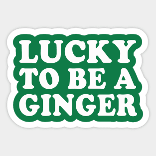 Lucky To Be A Ginger Irish Redhead St Patrick's Day Sticker